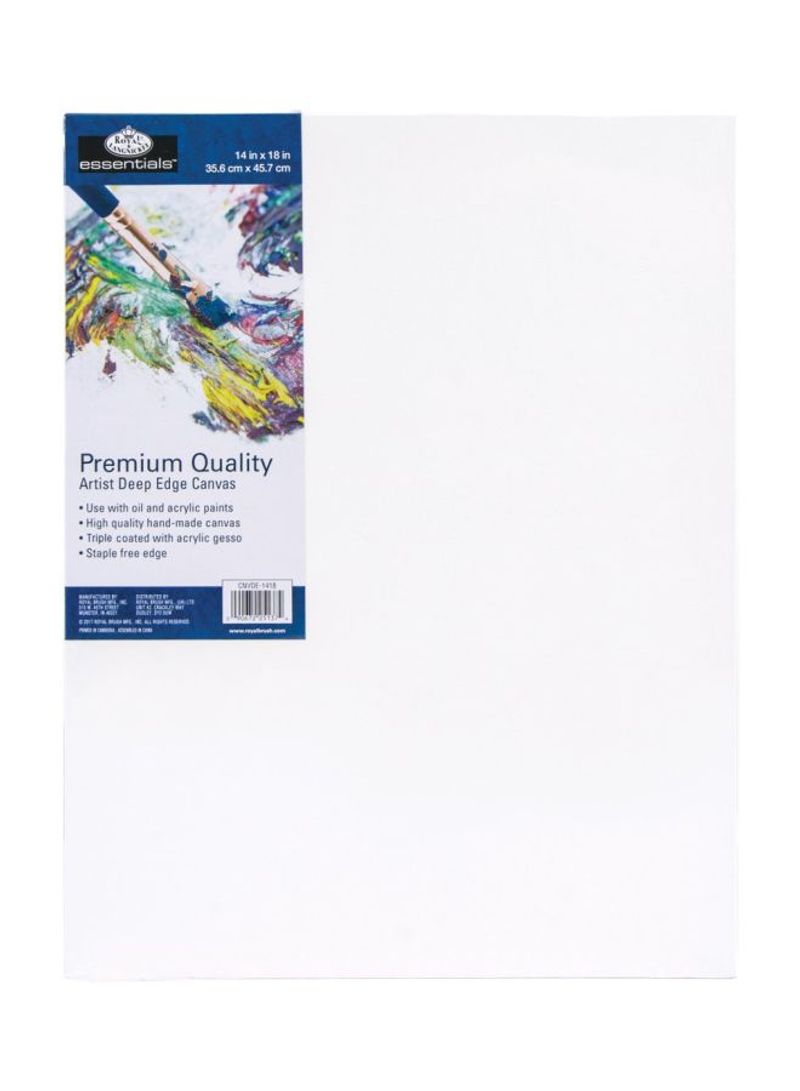 Essentials Premium Gallery Style Deep Edge Canvas,14x18 Inch White