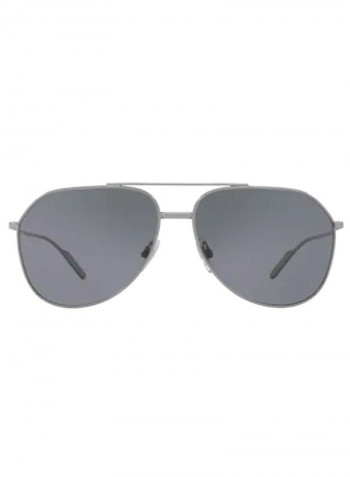 Men's Pilot GUNMETAL Sunglasses with dark grey lenses - Lens Size: 57 mm