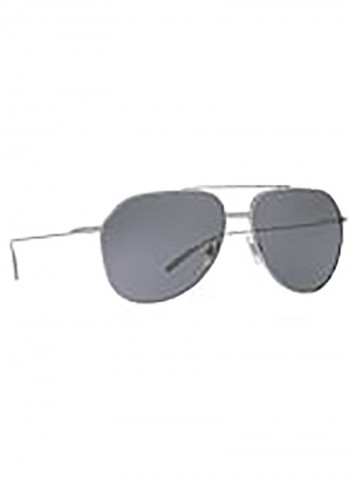 Men's Pilot GUNMETAL Sunglasses with dark grey lenses - Lens Size: 57 mm