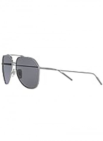 Men's Pilot GUNMETAL Sunglasses with dark grey lenses - Lens Size: 57 mm
