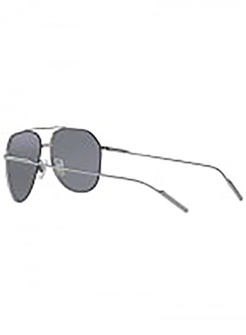 Men's Pilot GUNMETAL Sunglasses with dark grey lenses - Lens Size: 57 mm