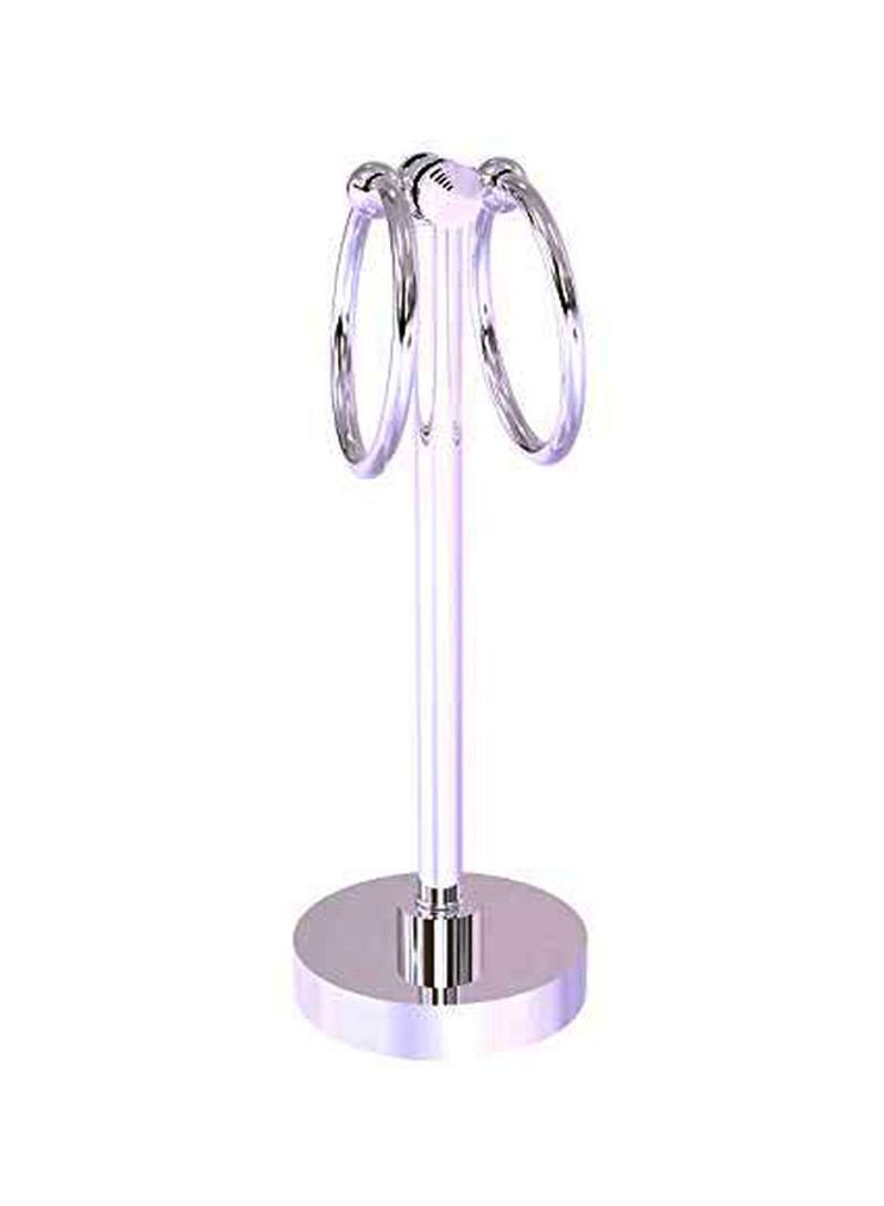 2-Ring Southbeach Collection Towel Holder Silver 12x13x5inch