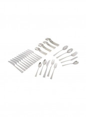 65-Piece Stainless Steel Flatware Set Silver 12.1x4.5x11.4inch