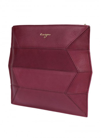 Ascot Leather Tote Handbag For Women Crimson