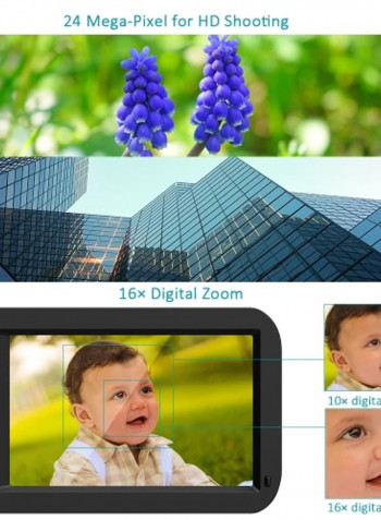 24MP WiFi Digital Video Camera Camcorder With External Microphone