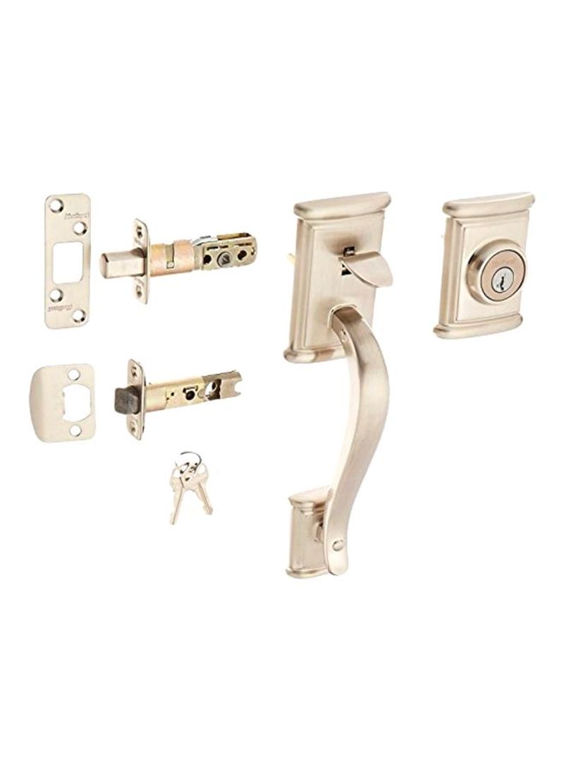 Field Single Cylinder Exterior Only Handle Set Featuring Smart Key Silver 16x7x4inch