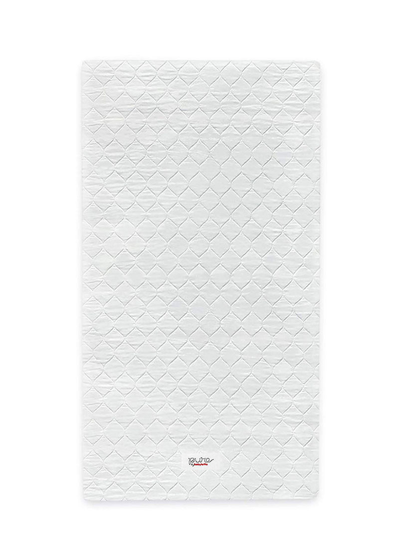 Mini Crib Mattress with Hybrid Waterproof Cover White 37.625 x 23.5inch