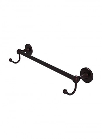 Shadwell Collection Integrated Hooks Towel Bar Brown 36inch