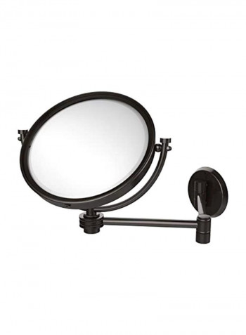 Wall Mounted Extending 3X Magnification with Dotted Accent Make-Up Mirror White 8inch