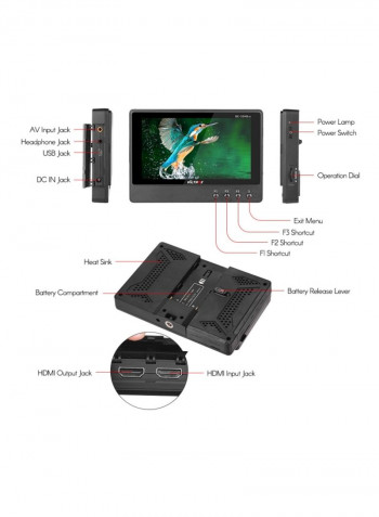 Camera Video Monitor With Accessory Black