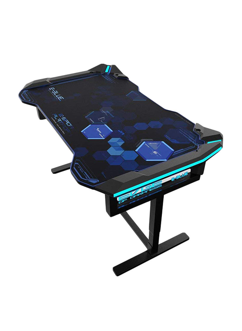 RGB Glowing Light Effect Gaming Desk Black/Blue