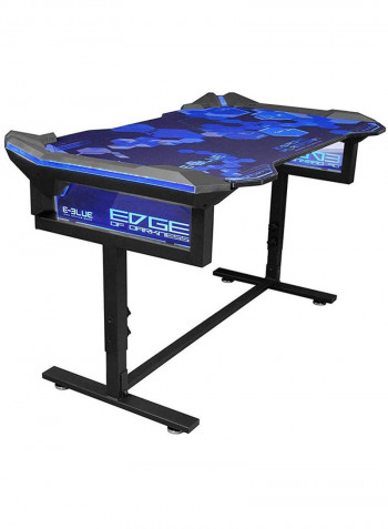 RGB Glowing Light Effect Gaming Desk Black/Blue