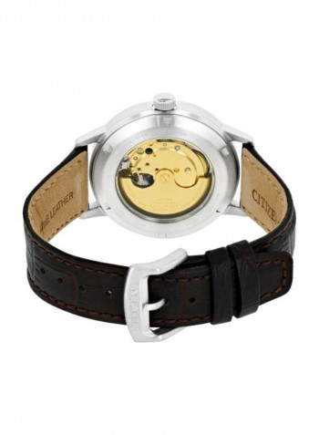 Men's Dress Leather Analog Watch Nj2180-11A