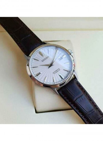 Men's Dress Leather Analog Watch Nj2180-11A