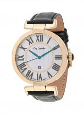 Men's White Dial Leather Band Watch