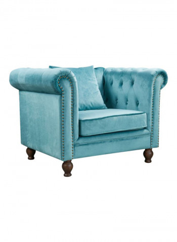 Sofia 1-Seater Sofa With Cushion Green 112x88x80cm