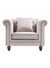 1-Seater Sofia Armchair With Scatter Cushion Grey