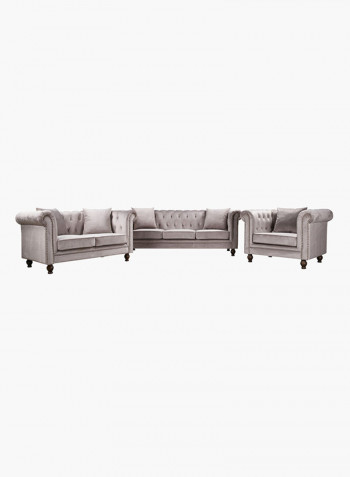 1-Seater Sofia Armchair With Scatter Cushion Grey