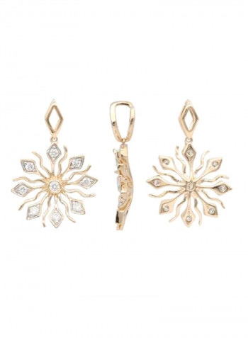 18 Karat Rose Gold 0.10 Carat Diamond Pendant