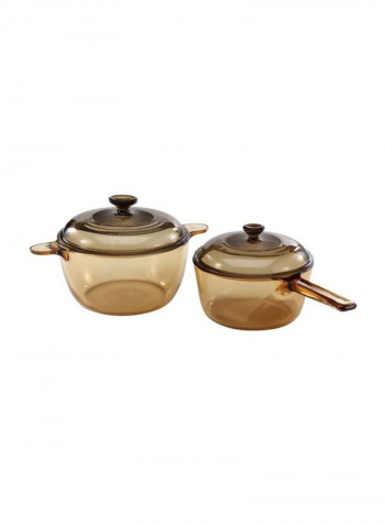 4-Piece Cookware Set Brown