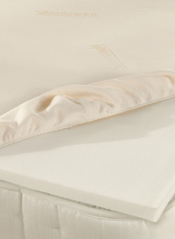 Memory Foam Mattress Topper White 200x200x3centimeter Foam White 200x200x3centimeter