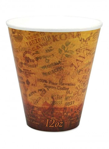 Fusion Escape Design Printed Hot Foam Cup Brown/White 20.8x16.9x27inch