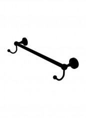 Sag Harbor Collection Integrated Hooks Towel Bar Matte Black 24inch
