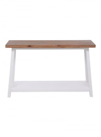 Elli Wooden Console Table White/Brown 125x40x80centimeter