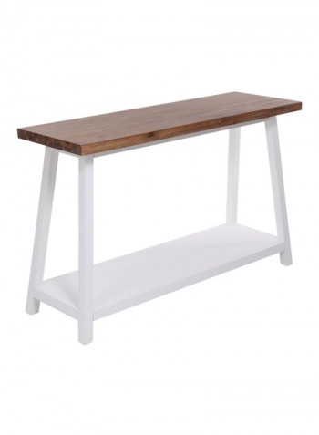 Elli Wooden Console Table White/Brown 125x40x80centimeter