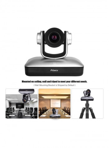 HD Video Conference Webcam 28x25x26.2centimeter Silver/Black