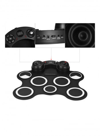 Portable USB Stereo Digital Electronic Drum Kit
