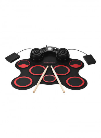 Portable USB Stereo Electronic Drum Kit