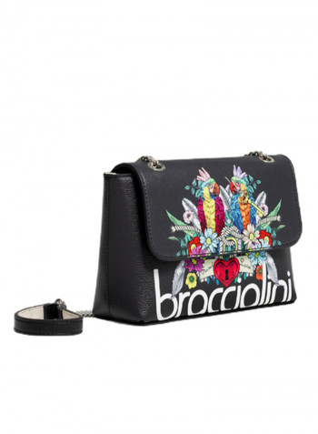 Britney Parrot Printed Crossbody Bag Multicolour