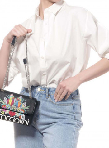 Britney Parrot Printed Crossbody Bag Multicolour