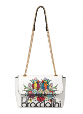 Britney Parrot Printed Crossbody Bag Multicolour