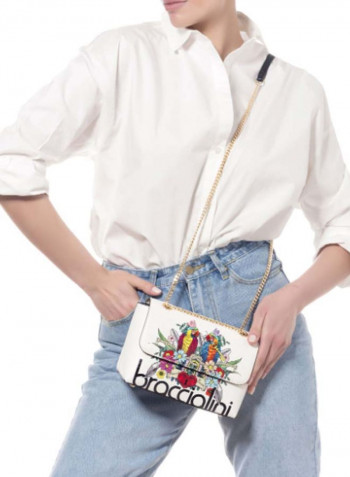 Britney Parrot Printed Crossbody Bag Multicolour