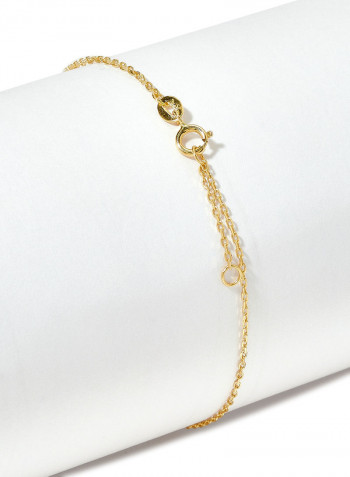 18 Karat Gold Smoky Quartz Single Stone Bracelet