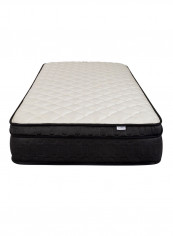 Pockets Springs Luxury Single Size Soft Mattress Dark Grey/Black 90 x 200cm