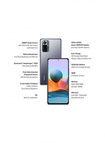 Redmi Note 10 Pro Max Dual Sim Dark Night 6GB RAM 128GB 4G LTE