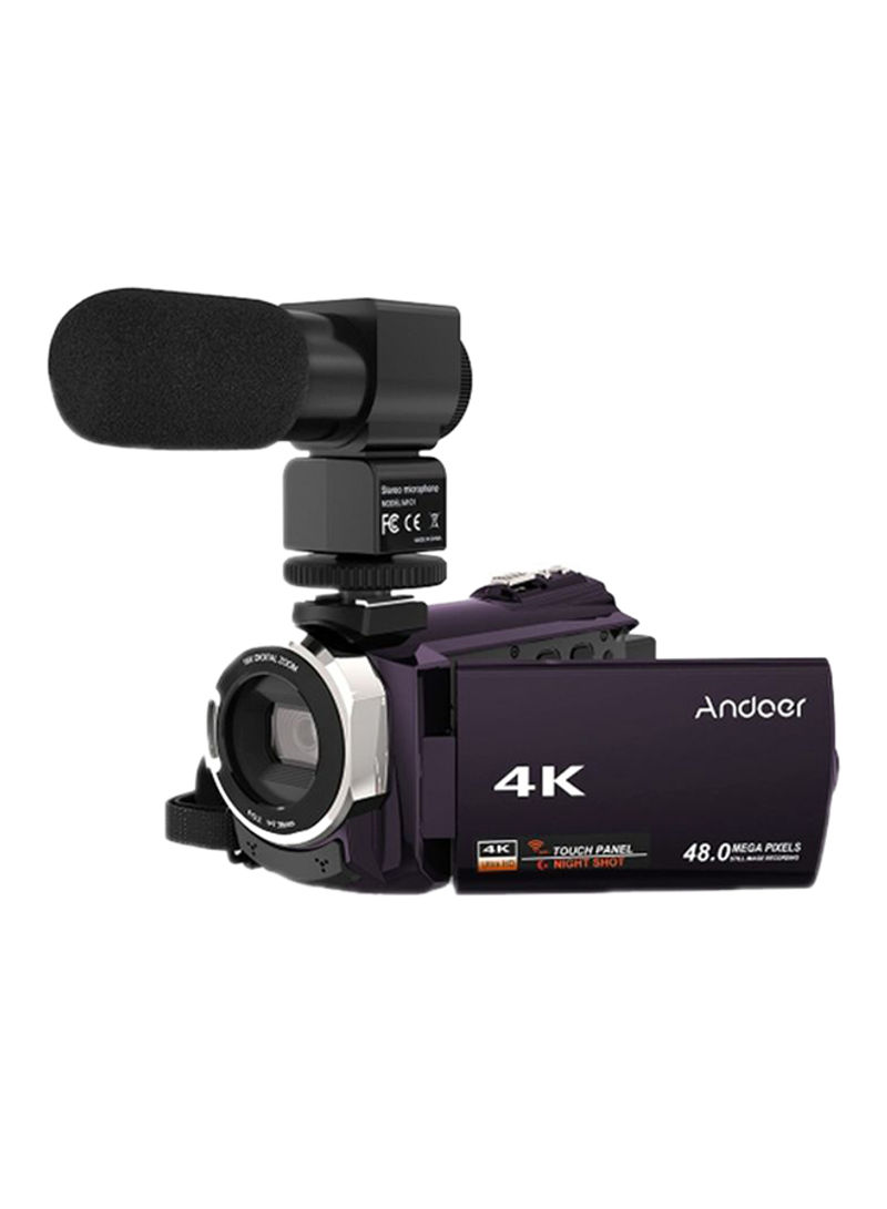 48 MP 4K Digital Camcorder With Microphone
