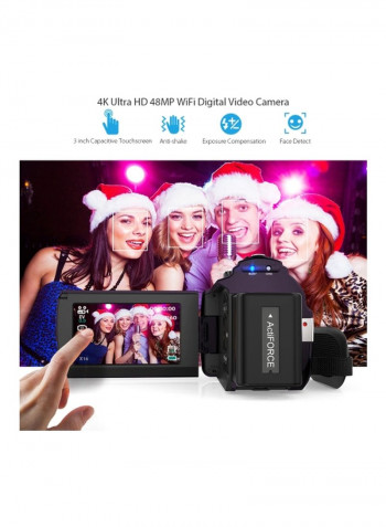 48 MP 4K Digital Camcorder With Microphone