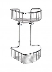 Brass Soap Basket Corner Polished Chrome 8.2x8.2x11.5inch