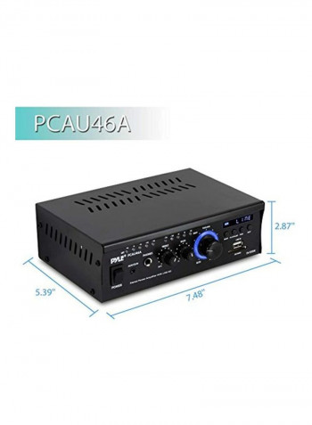 Home Audio Power Amplifier System PCAU46A Black