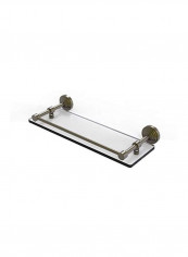 Waverly Place Rail Glass Shelf Gold/Clear/Silver 16inch