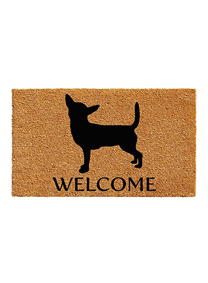 Chihuahua Doormat Black/Brown 0.6x36x24inch