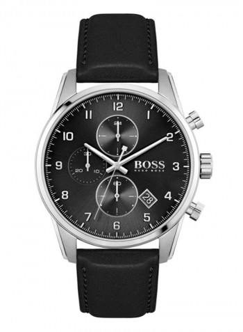 Men's Skymaster Water Resistance Leather Chronograph Watch 1513782