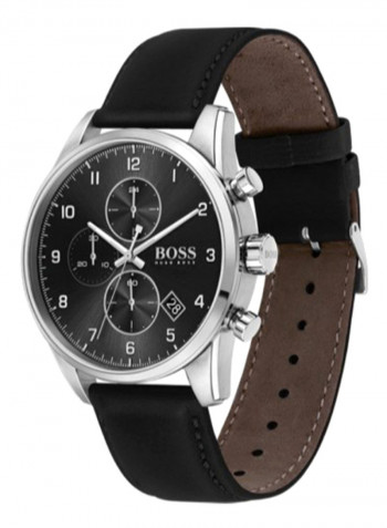 Men's Skymaster Water Resistance Leather Chronograph Watch 1513782