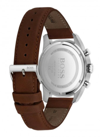 Men's Skymaster Water Resistance Leather Chronograph Watch 1513787