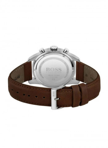 Men's Skymaster Water Resistance Leather Chronograph Watch 1513787