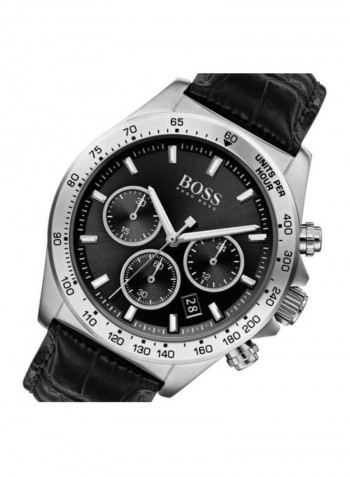 Men's Leather Contemporary Sport Chronograph Watch 1513752